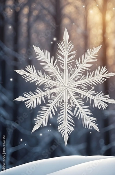 Obraz snow covered trees