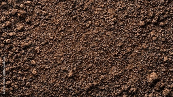 Obraz Rich brown soil texture, natural background.