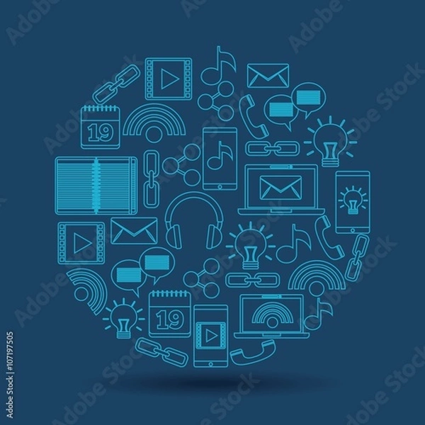 Obraz mobile technology design 