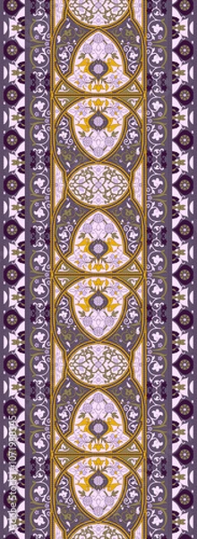 Fototapeta seamless beautiful wallpaper cards border design floral leaf vintage ornament Victorian geometric ethnic print paisley pattern