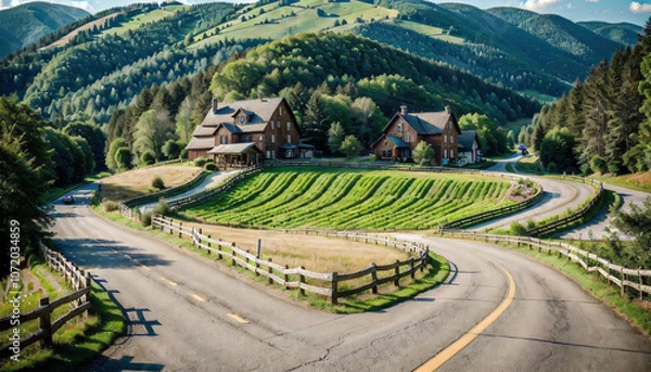 Obraz Winding Road to Wonderful Discoveries