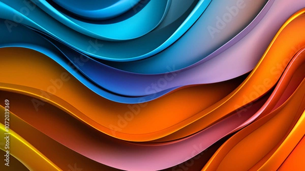 Fototapeta Explore vibrant waves of color in modern design
