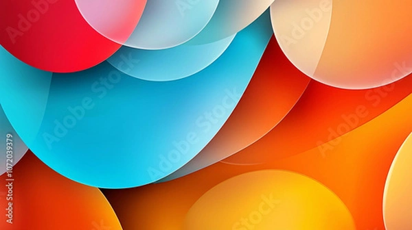 Fototapeta Create vibrant art using colorful abstract shapes