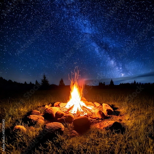 Obraz campfire in the forest