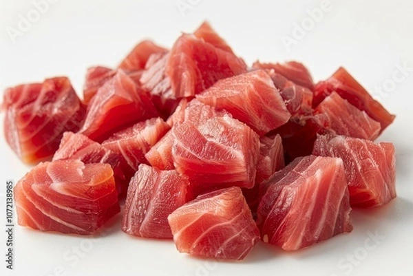 Fototapeta diced raw tuna