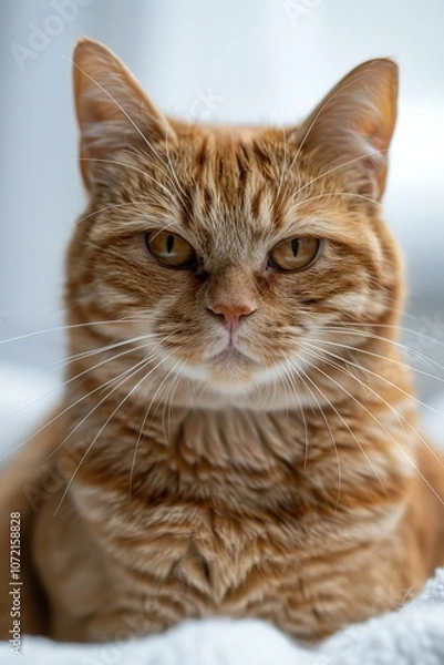 Fototapeta Close-up portrait of a ginger cat
