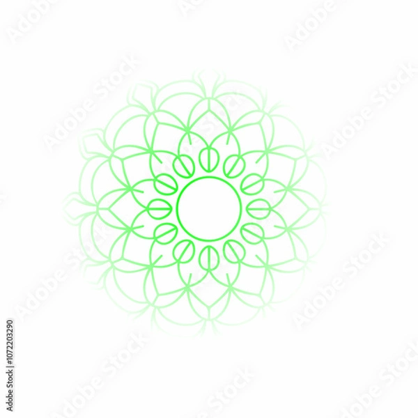 Fototapeta A highly intricate circular mandala design with floral patterns, golden accents, and a soft gradient background, inspired by traditional Indian art