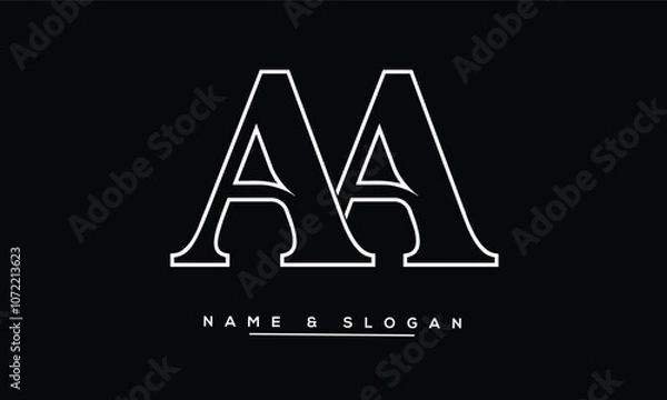Fototapeta AA Abstract Letters Logo Monogram