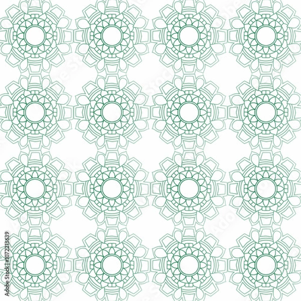 Fototapeta Intricately designed golden mandala with symmetrical patterns, inspired by traditional art