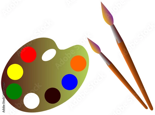 Obraz Paintbrush and pallet
