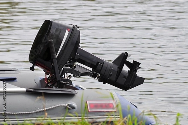 Fototapeta Boat motor close up