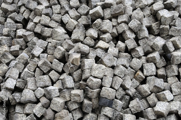 Fototapeta Small gray stone cubes