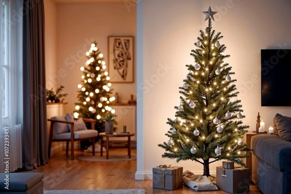 Obraz christmas tree in room