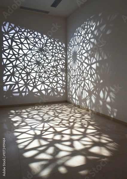 Obraz A room with a white wall and a white floor