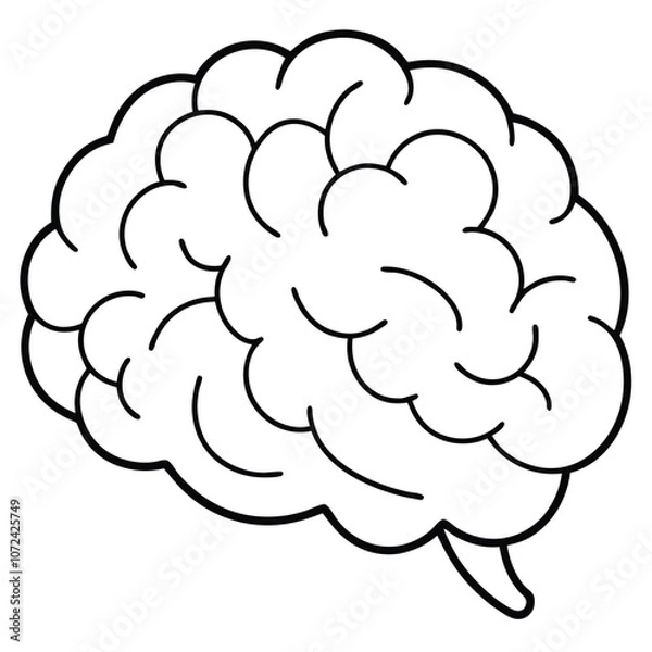 Fototapeta Brain Vector Concept Art.