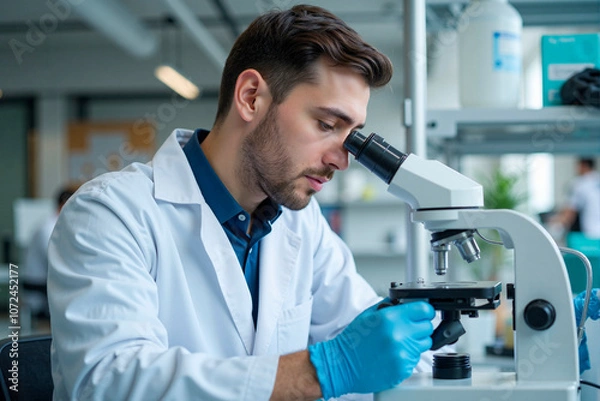 Obraz Científico trabajando en un laboratorio