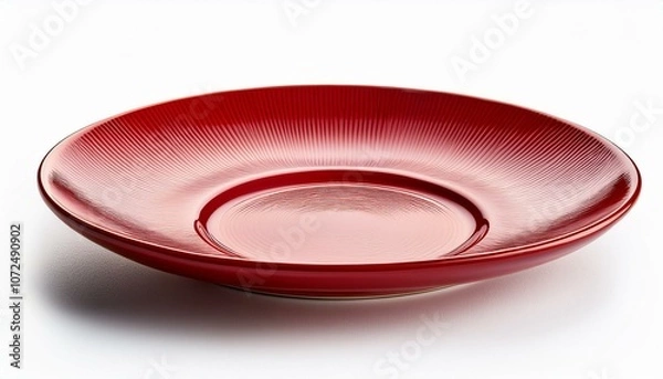 Obraz red plate isolated on white background