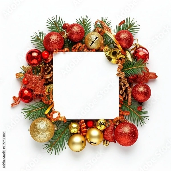 Obraz christmas frame with balls