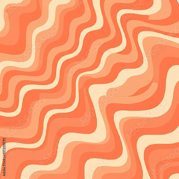 Fototapeta Elegant wavy Cream Pattern