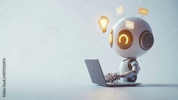 Fototapeta AIが知識の提供や提案をするイメージ