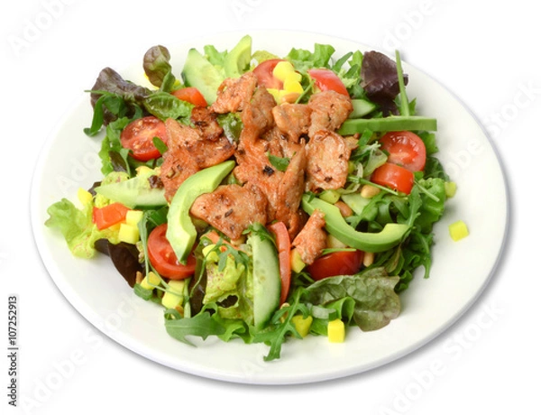 Fototapeta Salat mit Fleisch