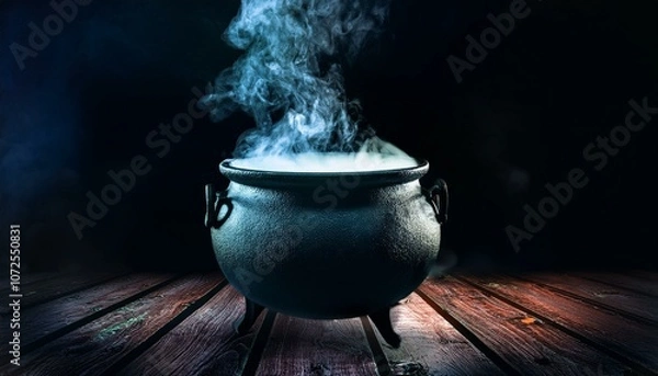 Obraz cauldron spooky halloween cauldron with smoke