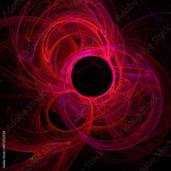 Fototapeta red purple abstract pattern on a black background, wallpaper, design