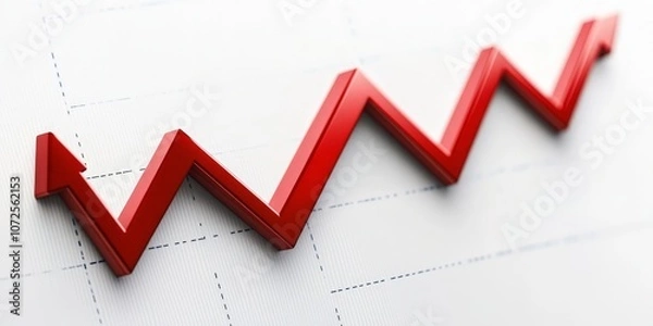 Fototapeta Colorful graph showcasing data trends and analysis for presentations