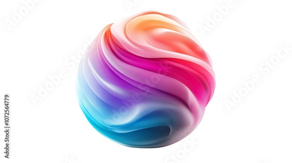 Fototapeta colorful ball sphere on a transparent background