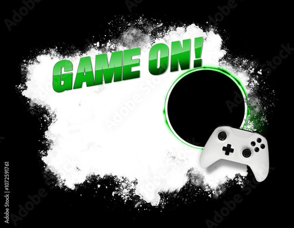 Obraz Game On Video Gamer Controller Background