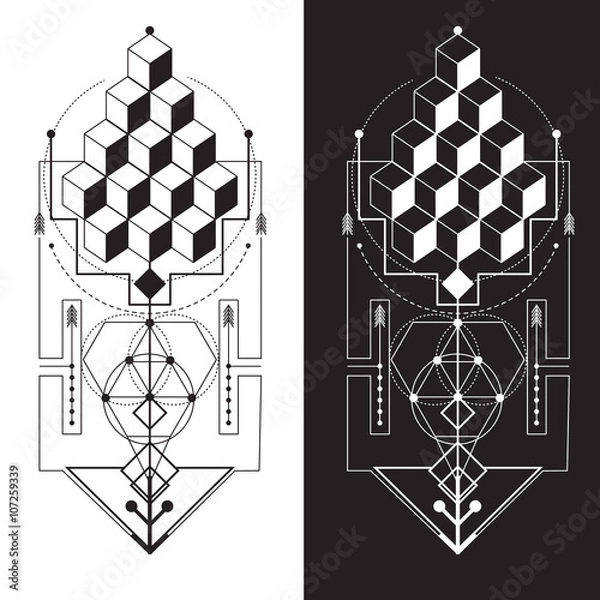 Obraz Sacred Geometry. Magic totem