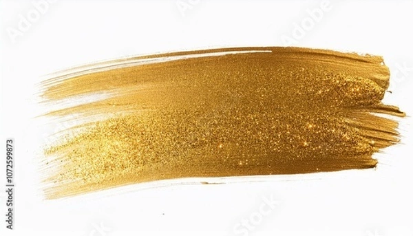 Obraz golden glitter grunge brush stroke gold glitter paint brush stroke banner
