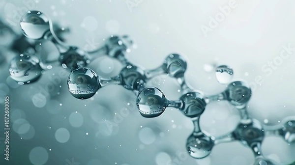 Obraz Synthesis with small molecules forming a long chain (polymer)