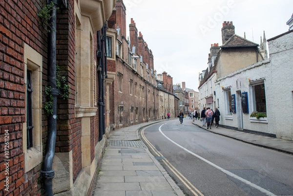 Obraz view of the old streets of  Cambridge