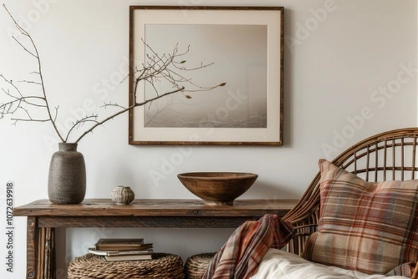 Obraz Minimalistic composition of sitting room interior