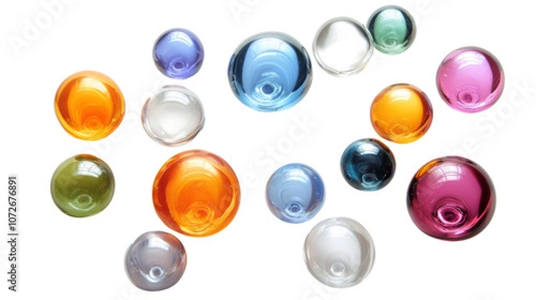 Fototapeta colorful bubble on a transparent background
