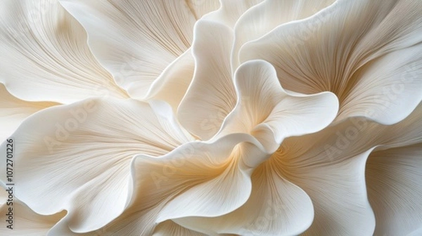 Fototapeta Elegant white flower petals with intricate textures