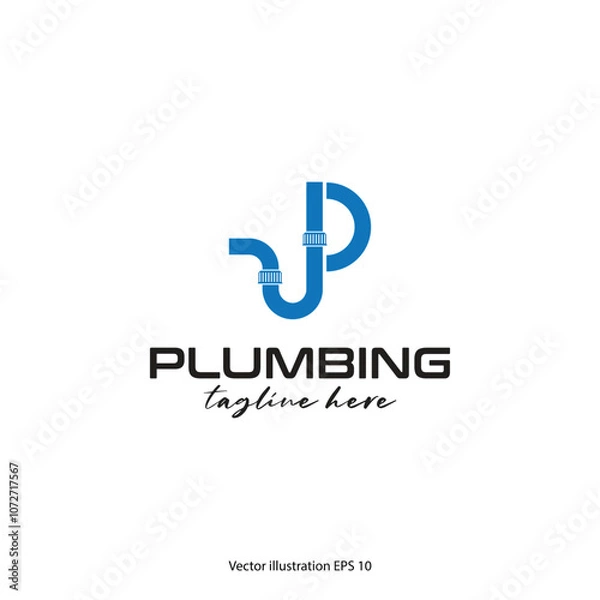Fototapeta Plumbing Service Logo Template. vector illustration