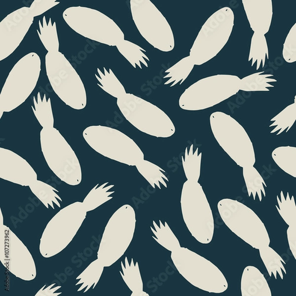Fototapeta Vector Seamless Pattern with Pineapples