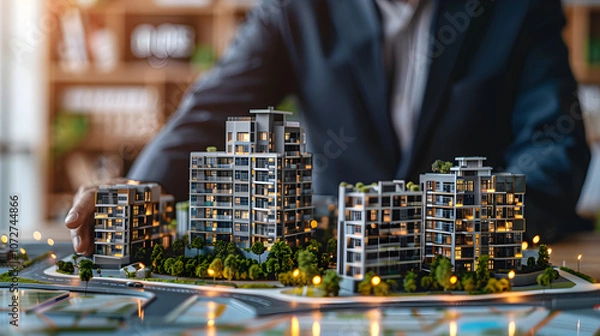 Obraz Navigating the Landscape of Multi-Family Real Estate Investing: A Conceptual Illustration