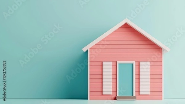 Fototapeta 3D rendering of a loan tracker displaying current home equity