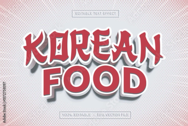 Obraz Korean Food Editable Text Effect