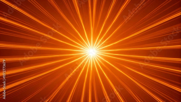 Obraz light, burst, orang background of radiant light burst with dynamic glowing rays creating a vibrant and energetic effect. festive wallpaper, banner, social post design, digital backdrop.