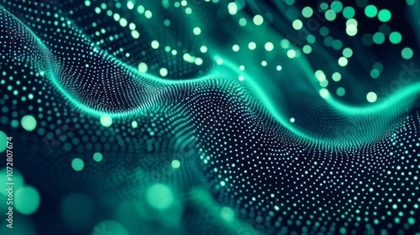 Fototapeta Digital background for tech, AI, data, audio, graphics