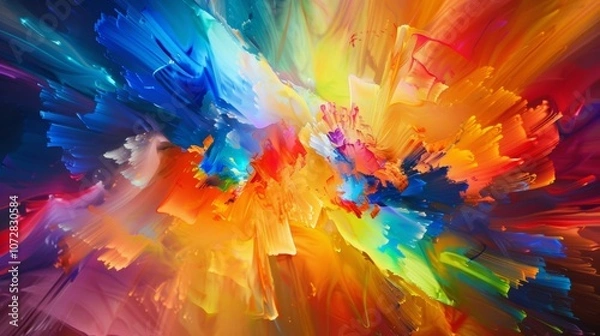 Obraz Vibrant Quantum Dot Display Technology Abstract Art