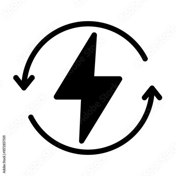 Fototapeta efficent energy use Solid icon