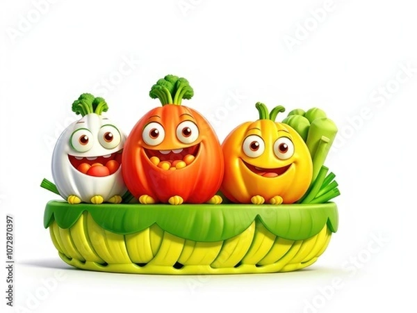 Obraz vegetables on a white background