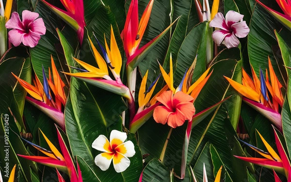 Obraz red and yellow flowers