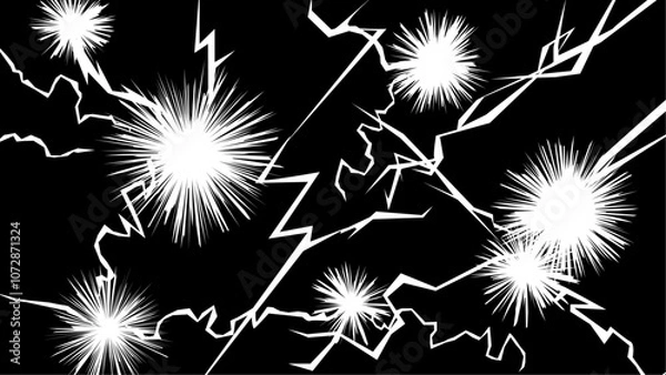 Obraz 衝撃的な漫画風背景素材