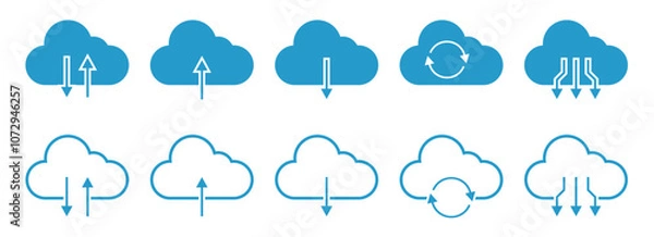 Obraz digital data cloud storage icon
